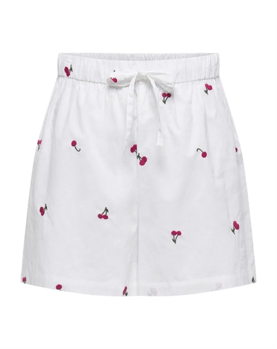 Only - Grace Embroidery Shorts - Bright White 